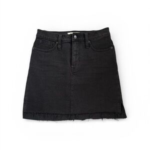 Madewell Classic Black Denim Skirt
